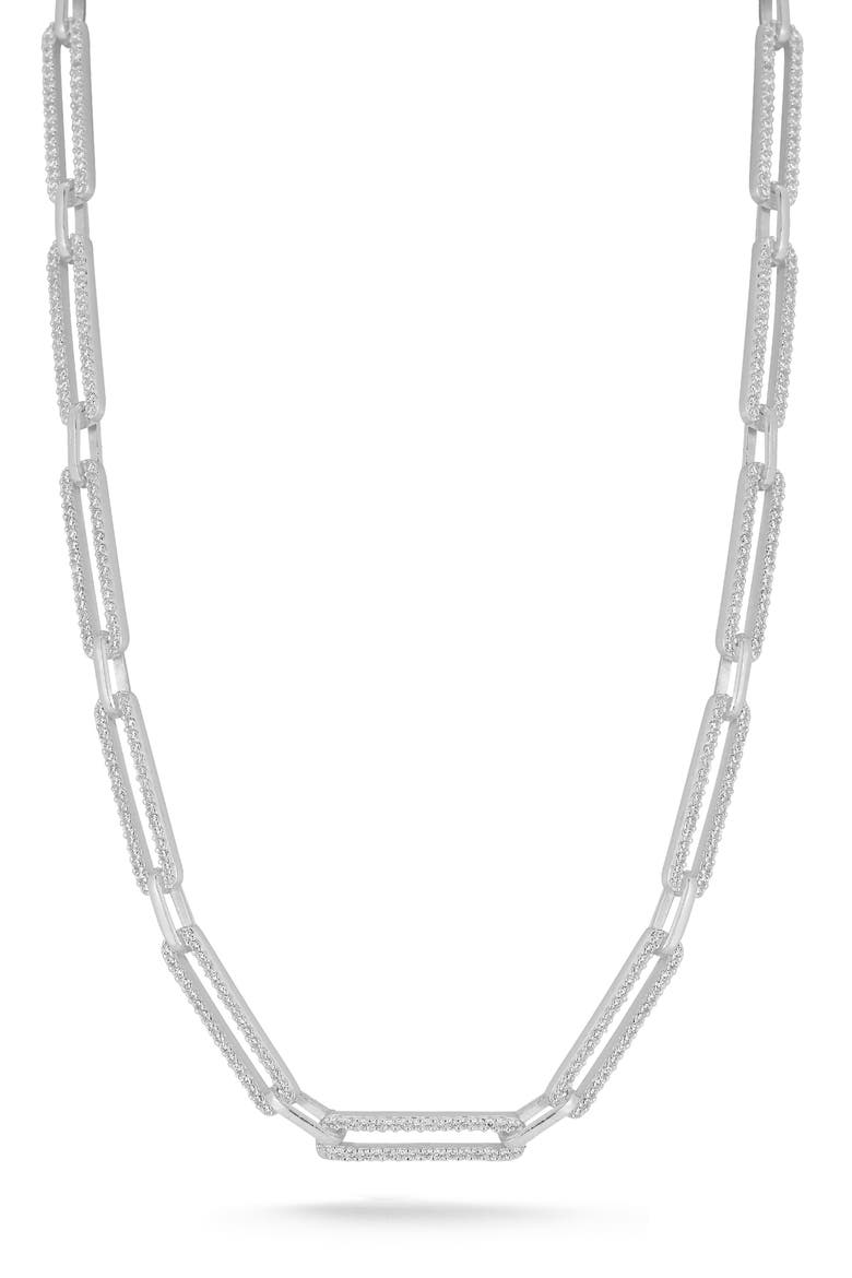 Link Necklace, Main, color, SILVER