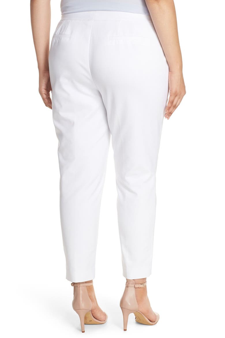 Stretch Ankle Pants, Alternate, color, WHITE
