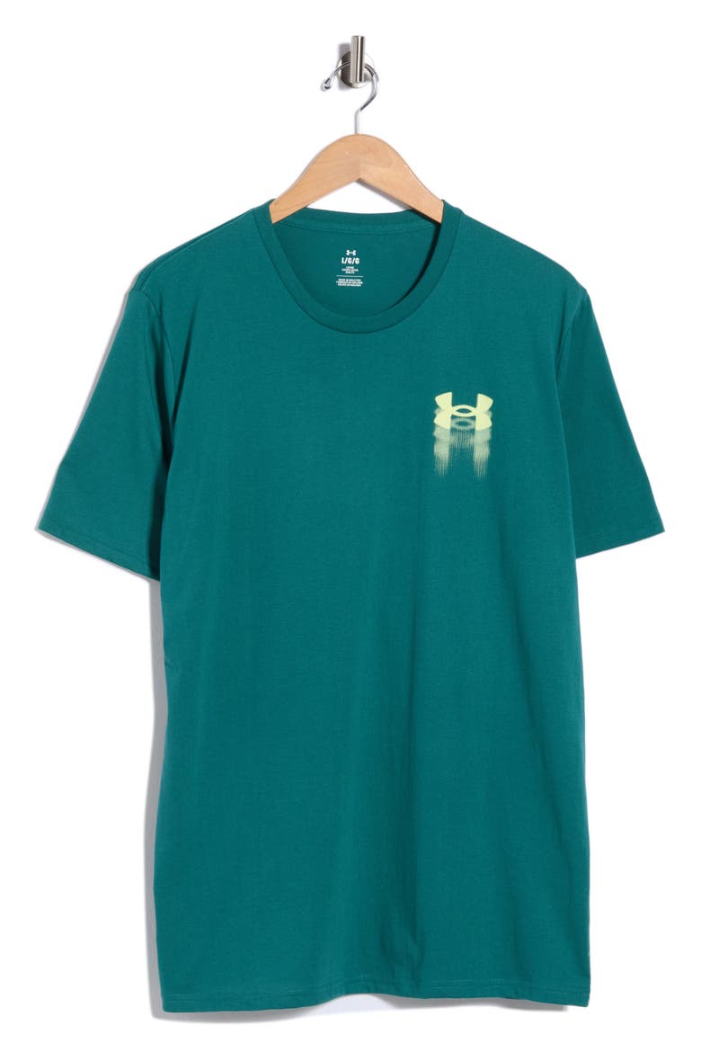 Blur Logo Graphic T-Shirt, Alternate, color, 338 RACK GREEN