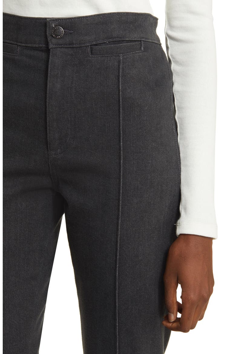 Anisten Tailored Pintuck High Waist Stretch Flare Jeans, Alternate, color, CHARCOAL STONE