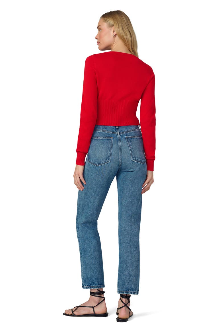 The Shrunken Cardigan, Alternate, color, CHERRY RED