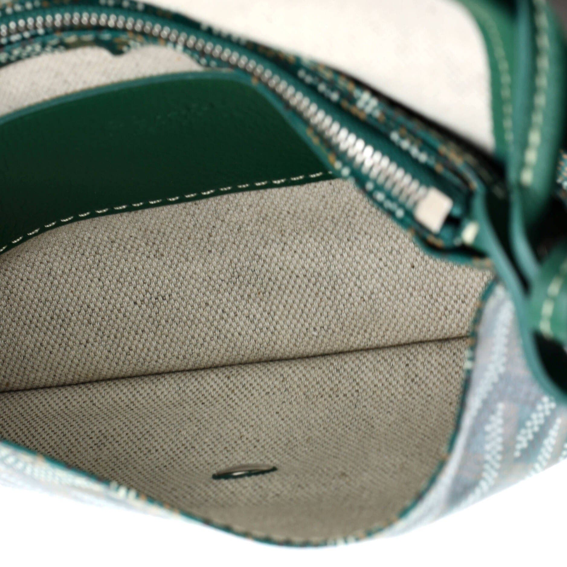 Pre-Owned Goyard Plumet Clutch Wallet Printed Coated Canvas, Alternate, color, Green