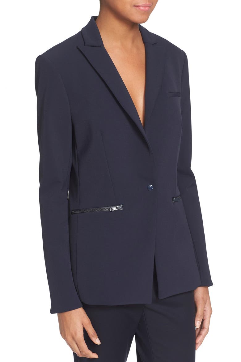 Scuba Jacket with Removable Hooded Dickey, Alternate, color, NAVY