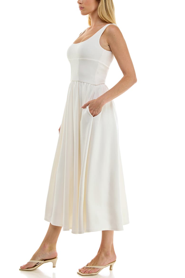 Seam Detail Knit Dress, Alternate, color, OFF WHITE
