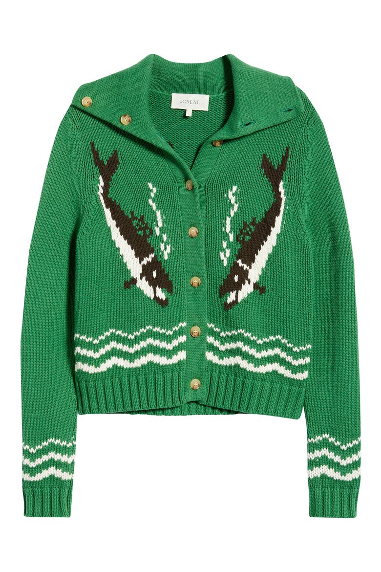 The Bass Cardigan, Alternate, color, GROVE