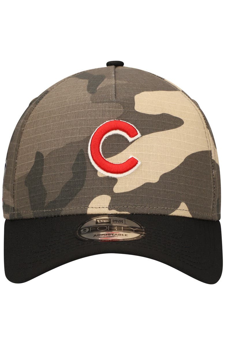 New Era Men's New Era Chicago Cubs Camo Crown A-Frame 9FORTY Adjustable Hat, Alternate, color, Camo
