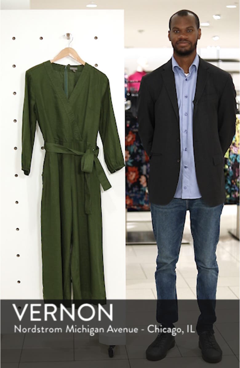 Point Sur Faux Wrap Linen Jumpsuit, sales video thumbnail