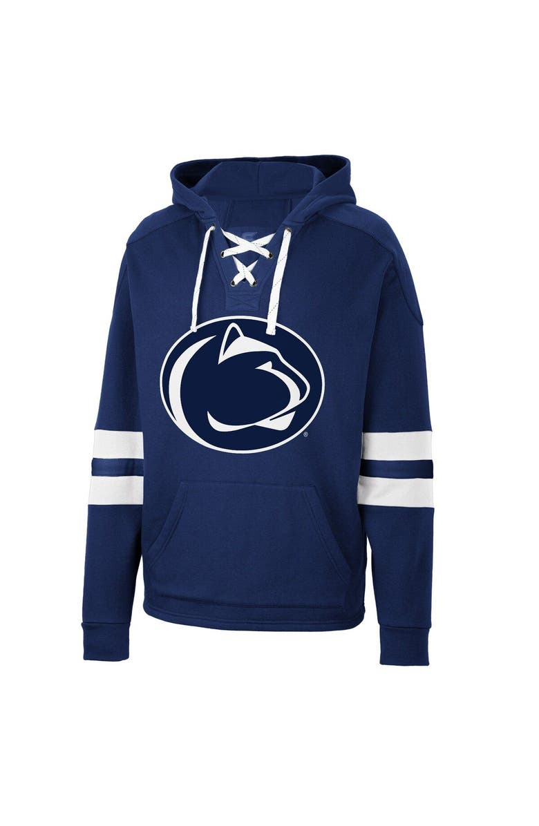 COLOSSEUM Men's Colosseum Navy Penn State Nittany Lions Lace-Up 4.0 Pullover Hoodie, Alternate, color,
