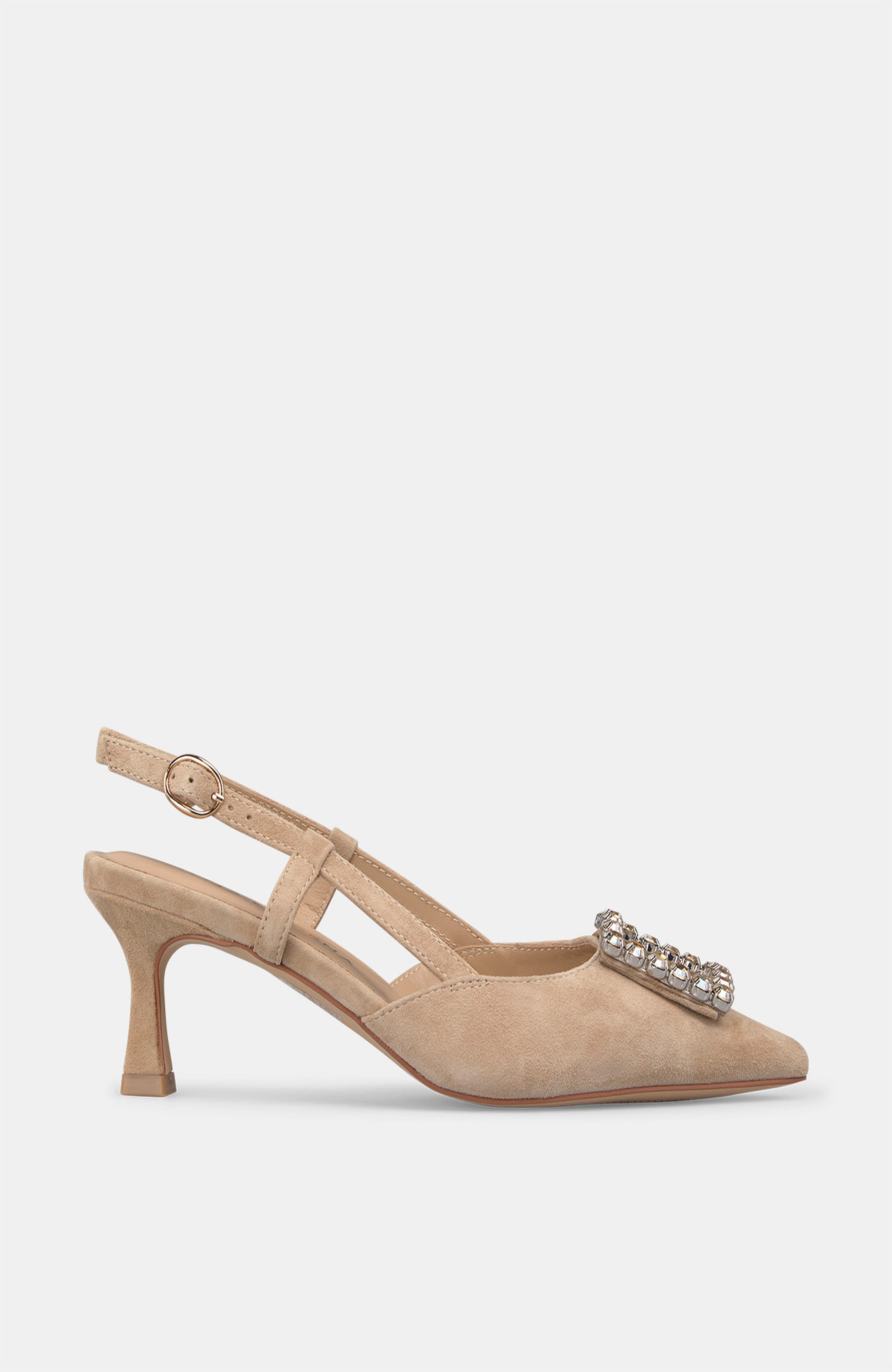 Alma en Pena Kitten Buckle Shoe, Alternate, color, Beige