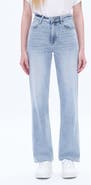 Bayeas Raw Hem High Waist Wide Leg Jeans