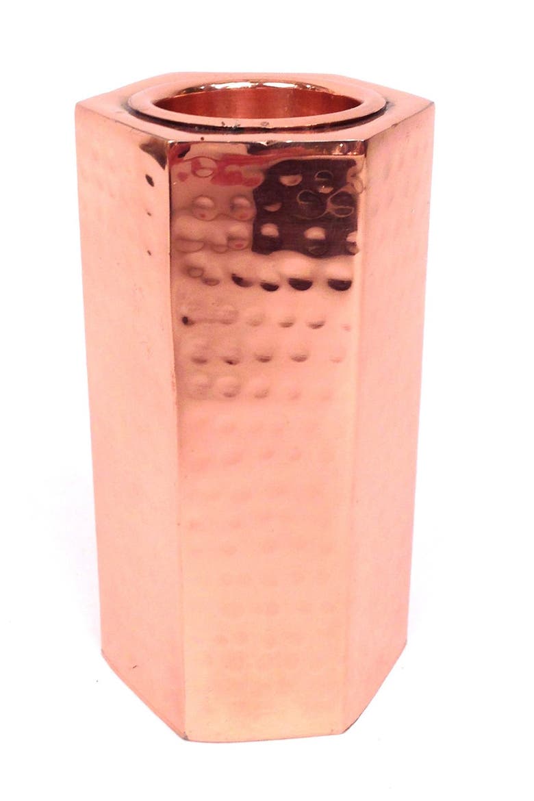 Hammered Candle Holders, Alternate, color, COPPER