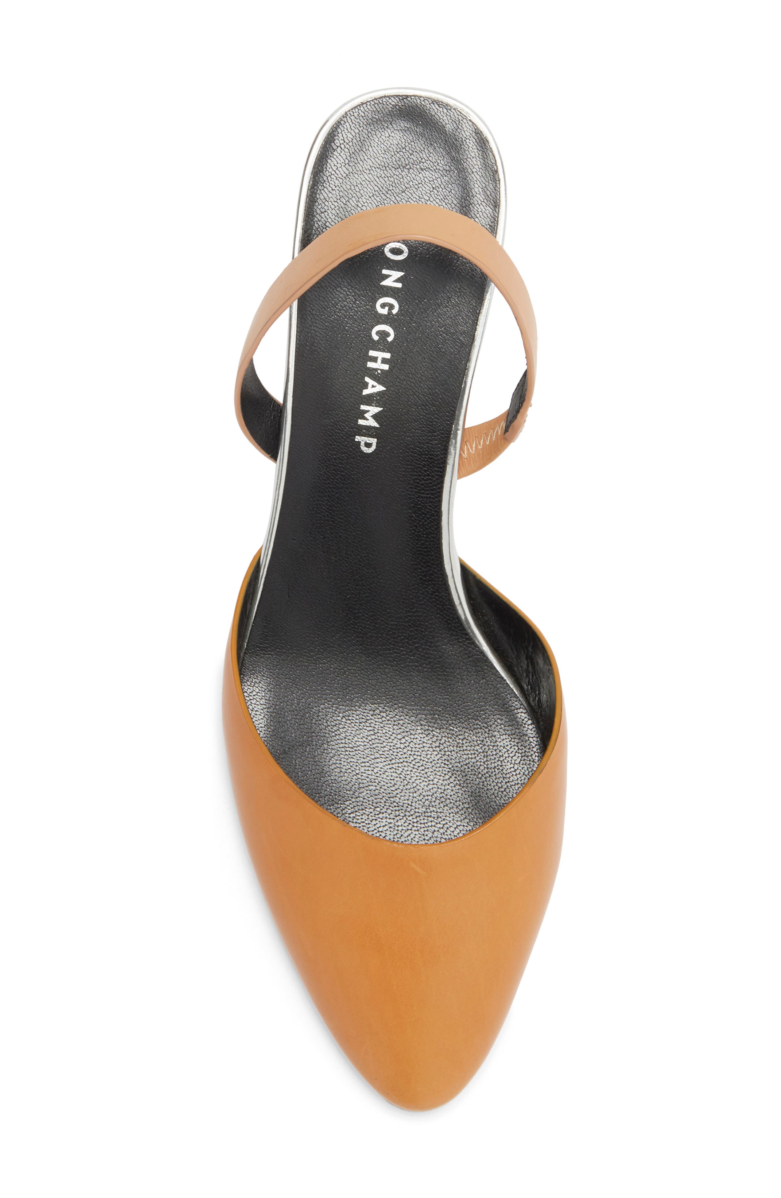 Longchamp Pointed Toe Slingback Pump, Alternate, color, Saffron