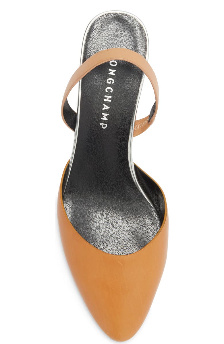 Longchamp Pointed Toe Slingback Pump, Alternate, color, Saffron