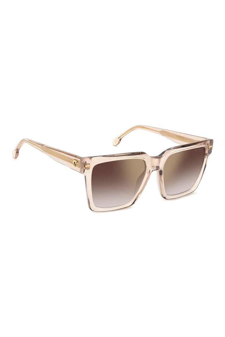 56mm Gradient Square Sunglasses, Alternate, color, NUDE/ BROWN