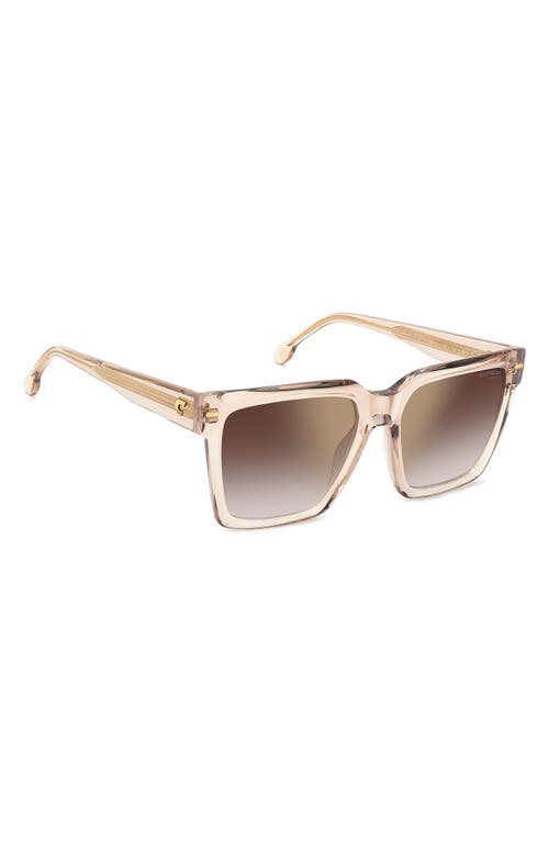 Carrera Eyewear 56mm Gradient Square Sunglasses In Nude/brown