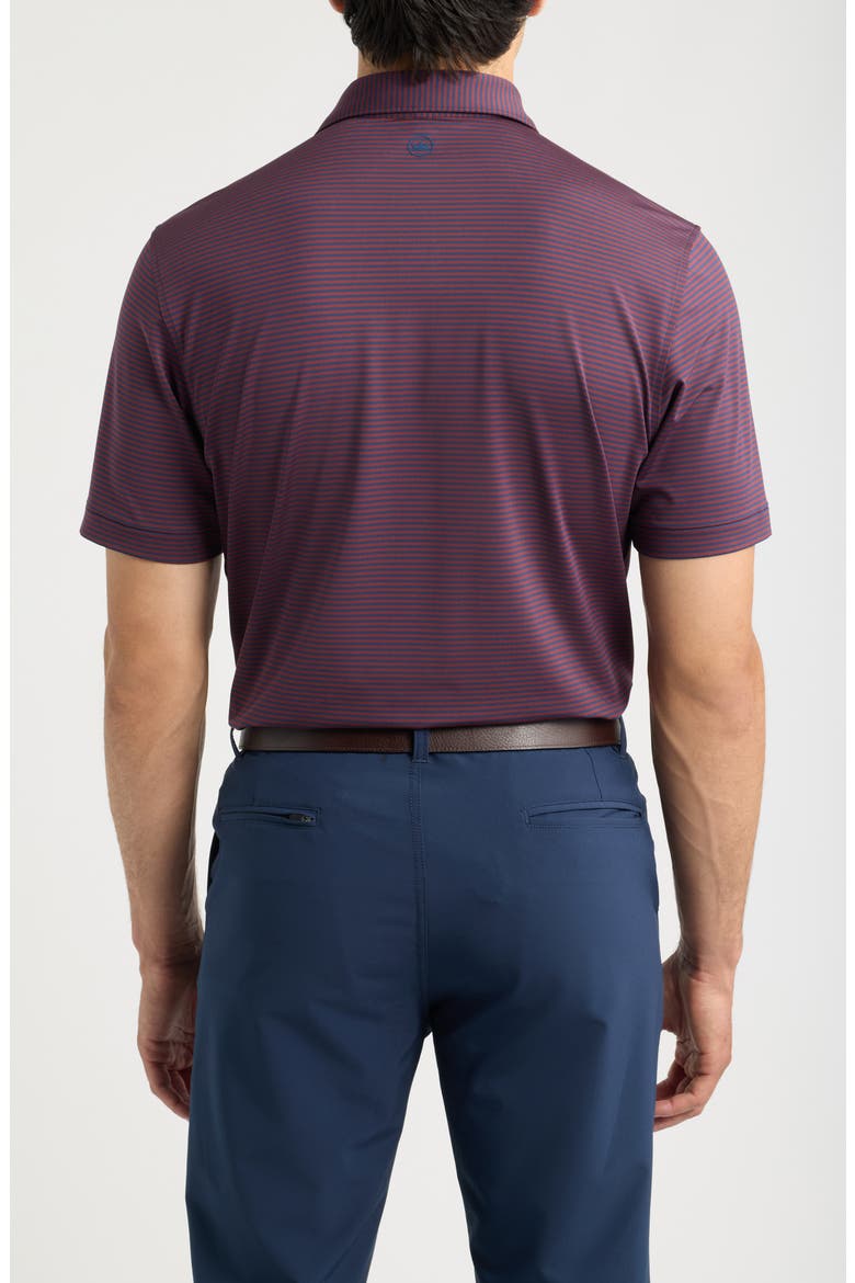 Hales Stripe Summer Comfort Performance Jersey Polo, Alternate, color, NAVY / BORDEAUX