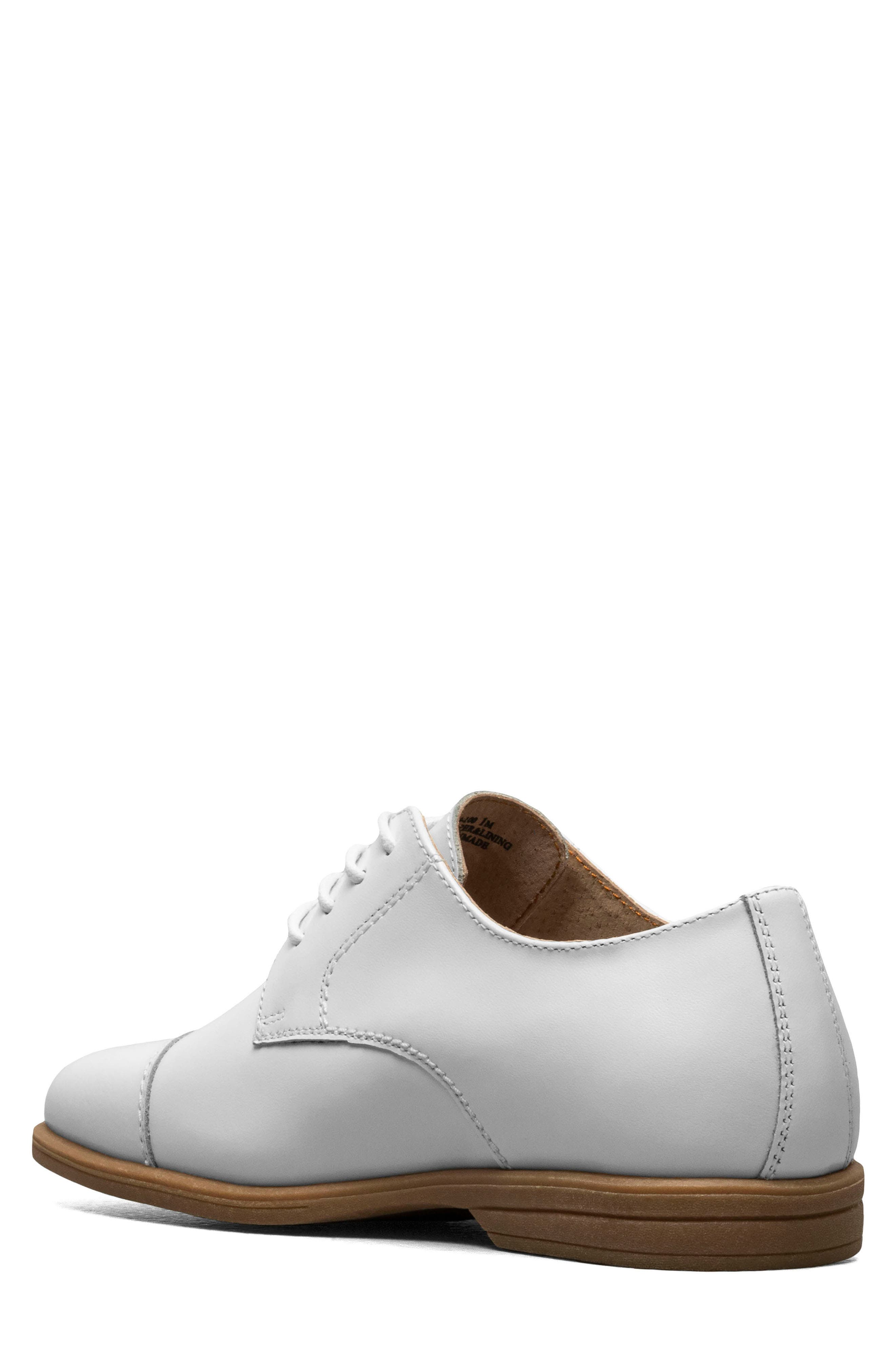 Florsheim Kids' Reveal Cap Toe Derby, Alternate, color, White