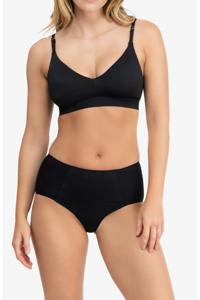 Soft Seamless High-Waisted Brief, Alternate, color, Tap Shoe Black