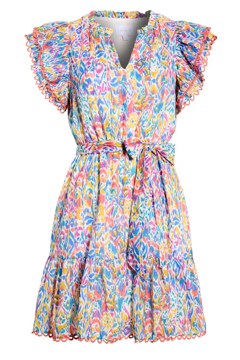 Eriny Verbena Floral Cotton Dress, Alternate, color, CREAM-MULTI