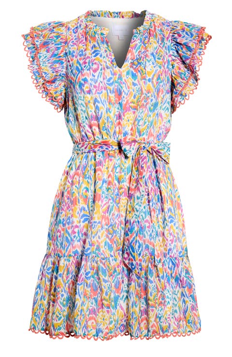 Eriny Verbena Floral Cotton Dress