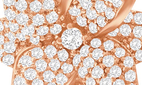 Suzy Levian Cubic Zirconia Flower Stud Earrings