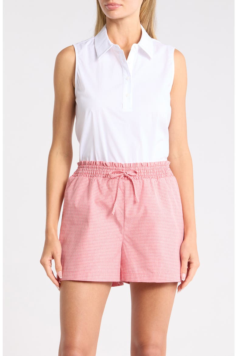 Sleeveless Poplin Polo, Main, color, NEW WHITE
