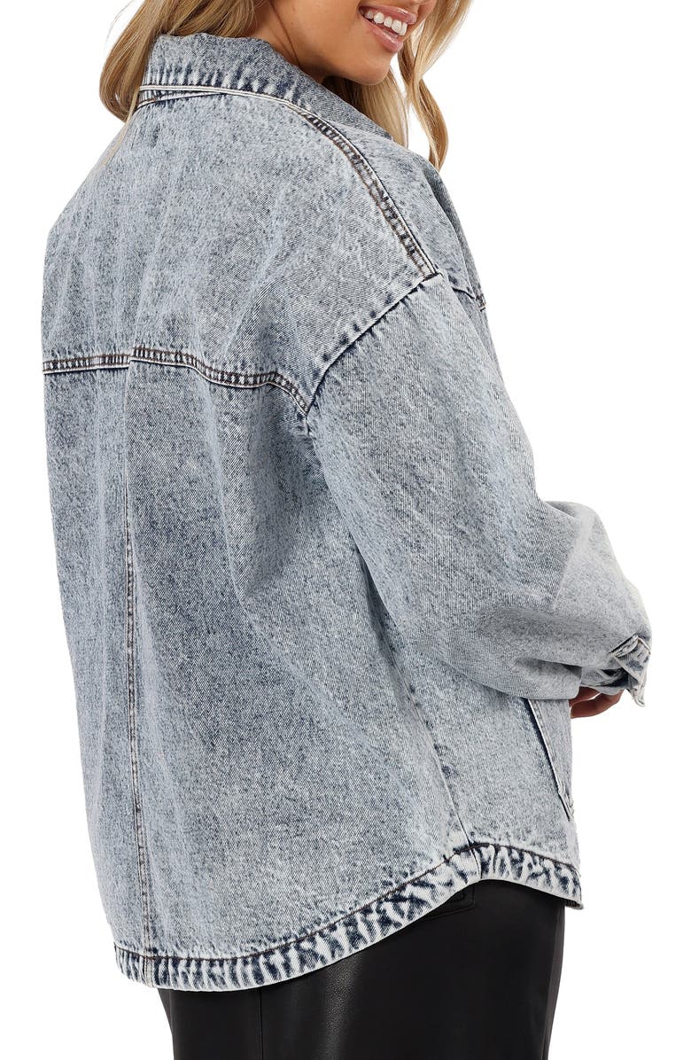 Petal & Pup Delana Denim Shirt Jacket, Alternate, color, Dark Blue