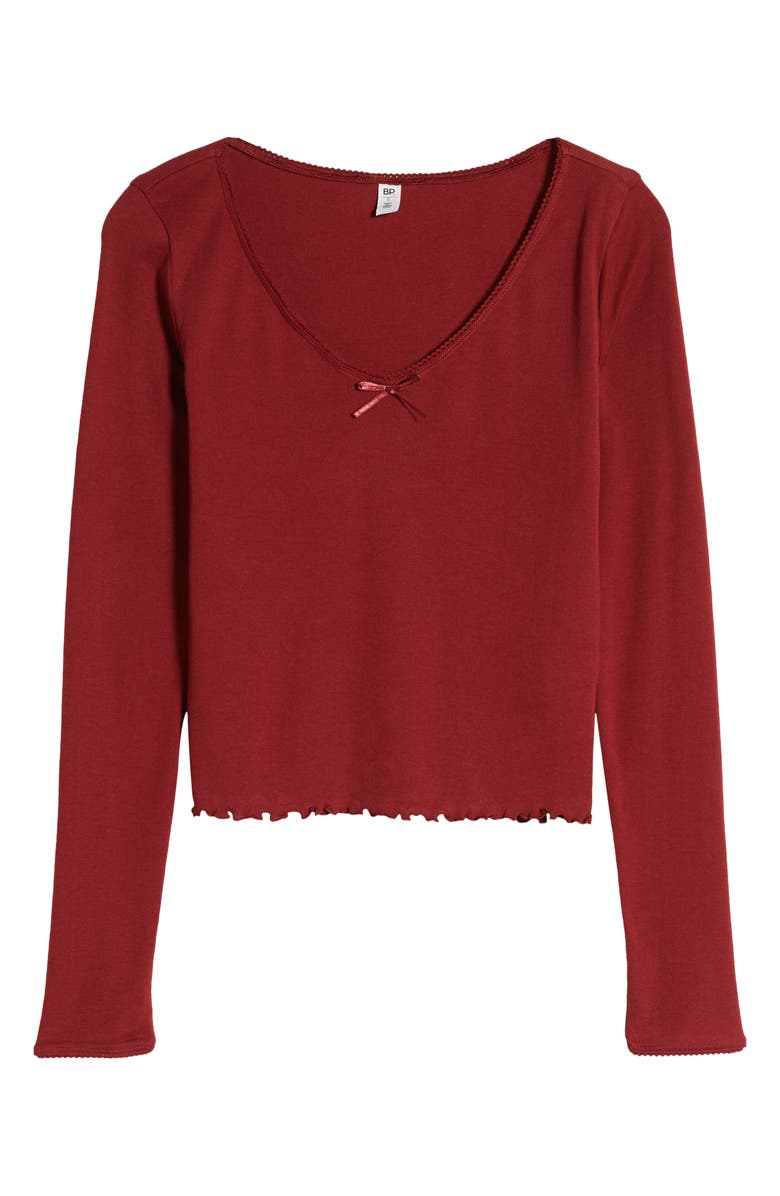 BP. Lettuce Edge Long Sleeve T-Shirt, Alternate, color,