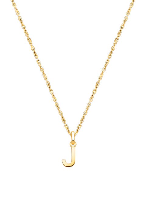 14K Gold Modern Initial 12-14" Necklace