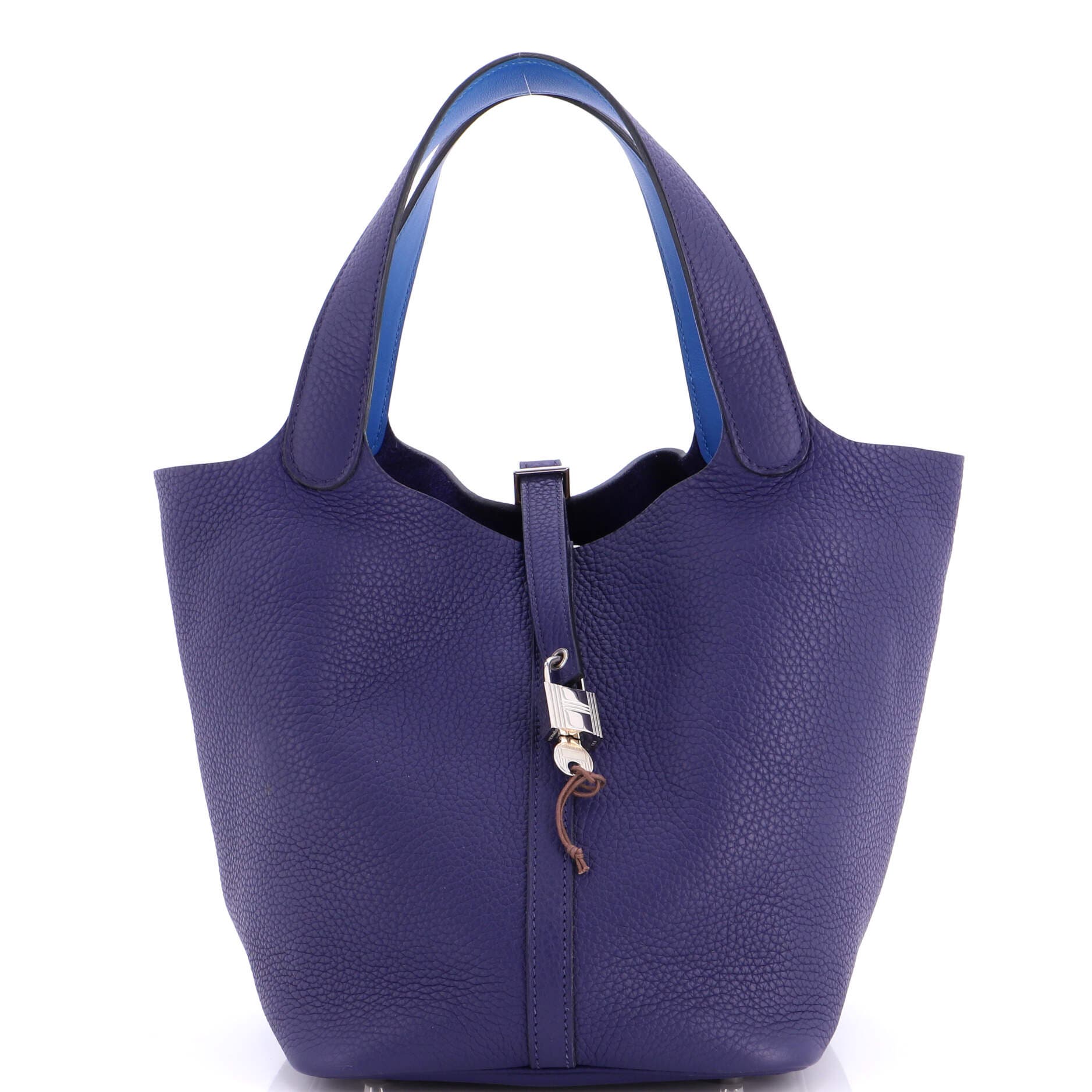 Eclat Picotin Lock Bag Clemence MM, Main, color, Blue