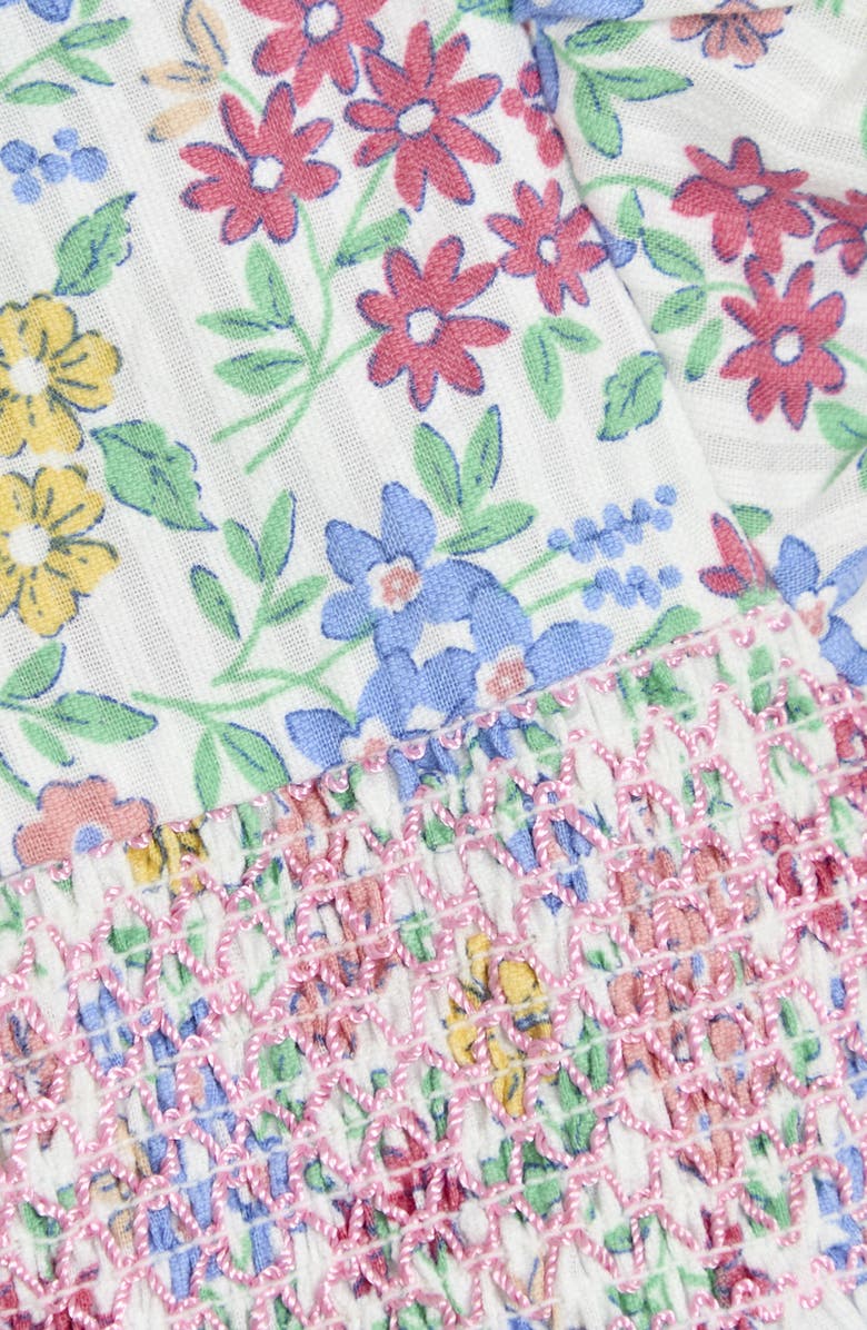 JOJO MAMAN BEBE Smocked Floral Dress & Bloomers, Alternate, color, White