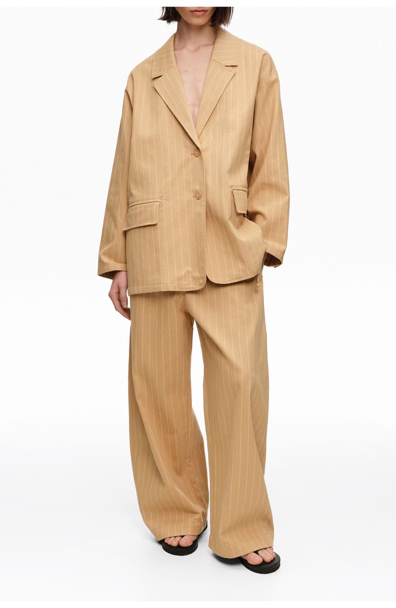 Bimba y Lola Double-Breasted Tailored Jacket, Main, color, Ochre