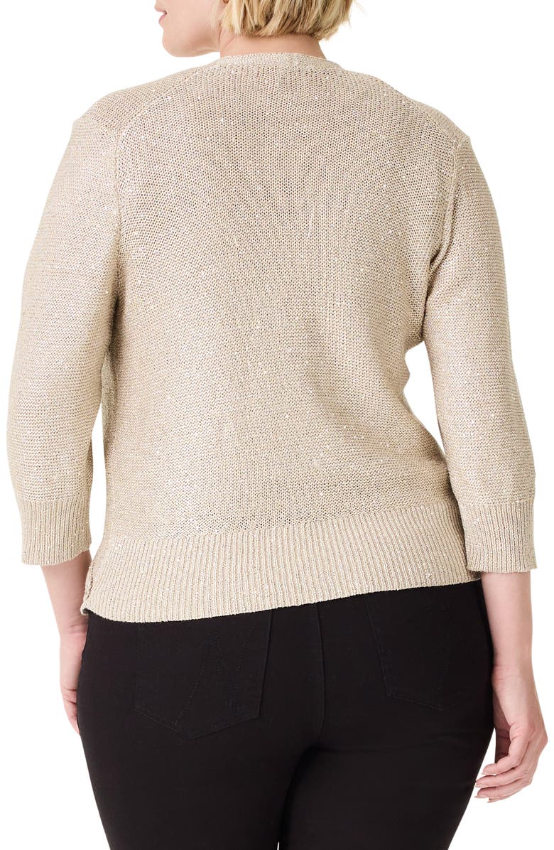 NIC+ZOE Subtle Sparkle 4-Way Cotton Blend Cardigan, Alternate, color, 