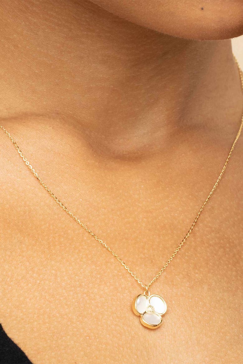 14K Yellow Gold Petals of Pearl Necklace, Alternate, color, Yellow Gold
