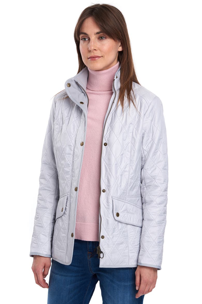 Cavalry Fleece Lined Quilted Jacket, Alternate, color, ICE WHITE/ SILVER ICE