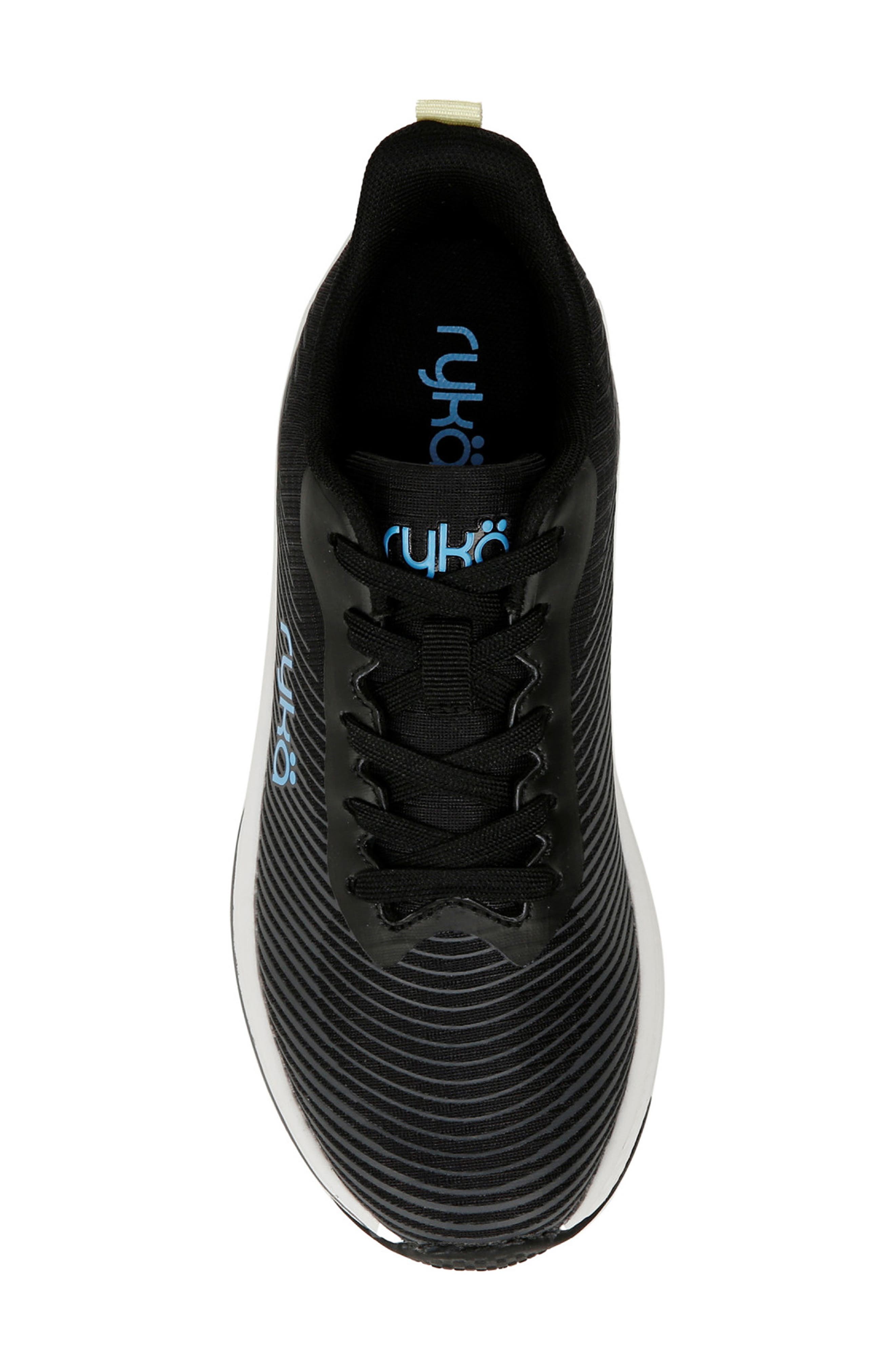 Rykä Genuine Walking Sneaker, Alternate, color, Black Fabric