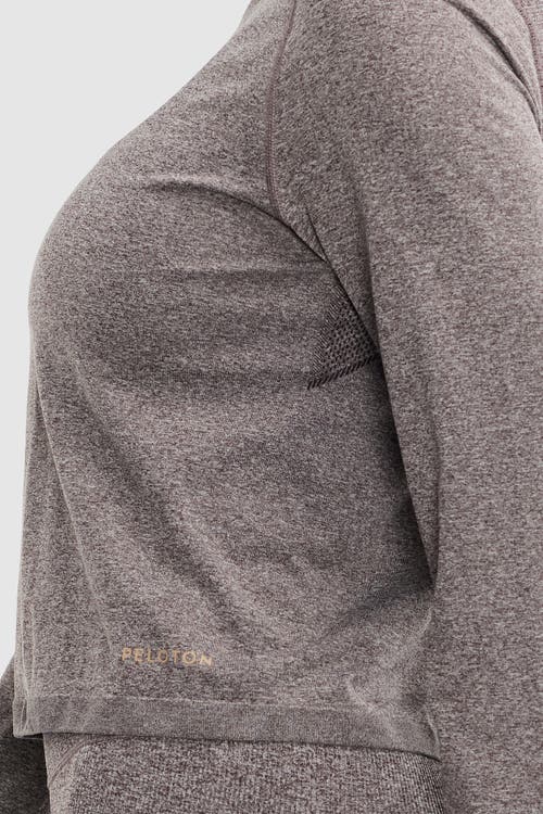 Peloton Seamless Melange Long Sleeve In Gray