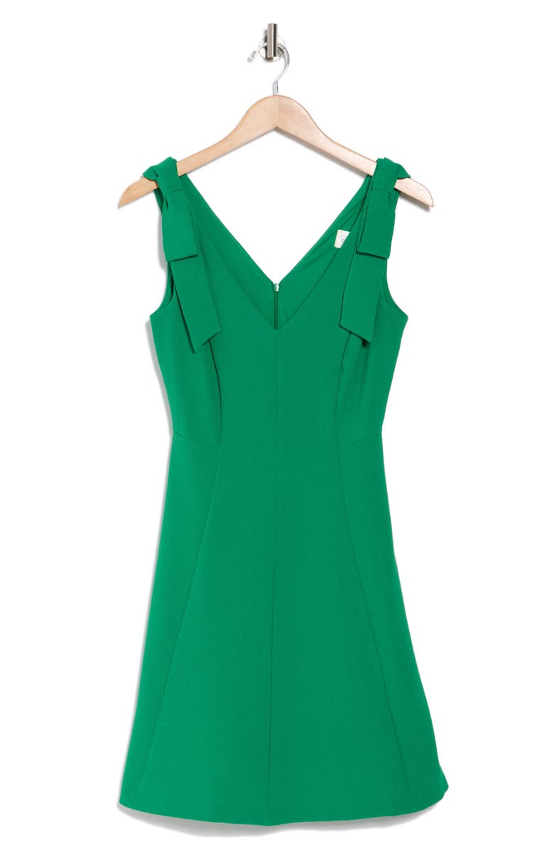 Eliza J V-Neck Bow Accent Fit & Flare Dress, Alternate, color, 