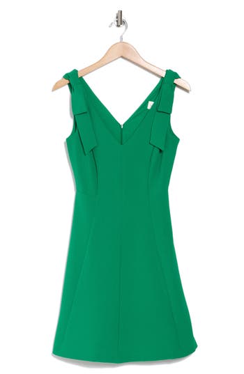 ELIZA J ELIZA J V-NECK BOW ACCENT FIT & FLARE DRESS