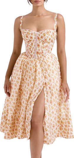Kelly Floral Print Corset Dress