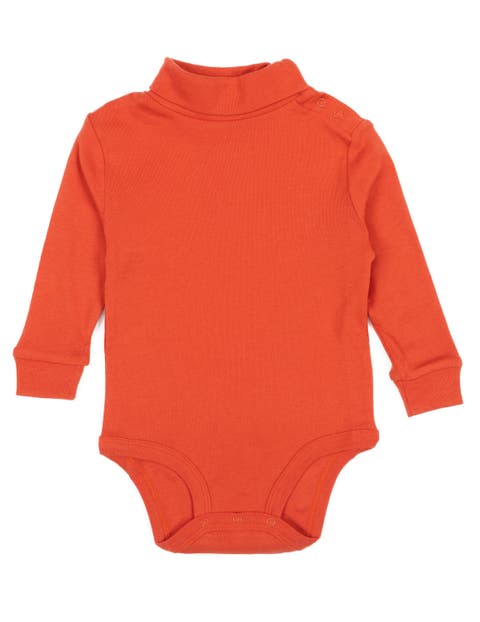 Cotton Boho Solid Turtleneck Bodysuit (Baby)