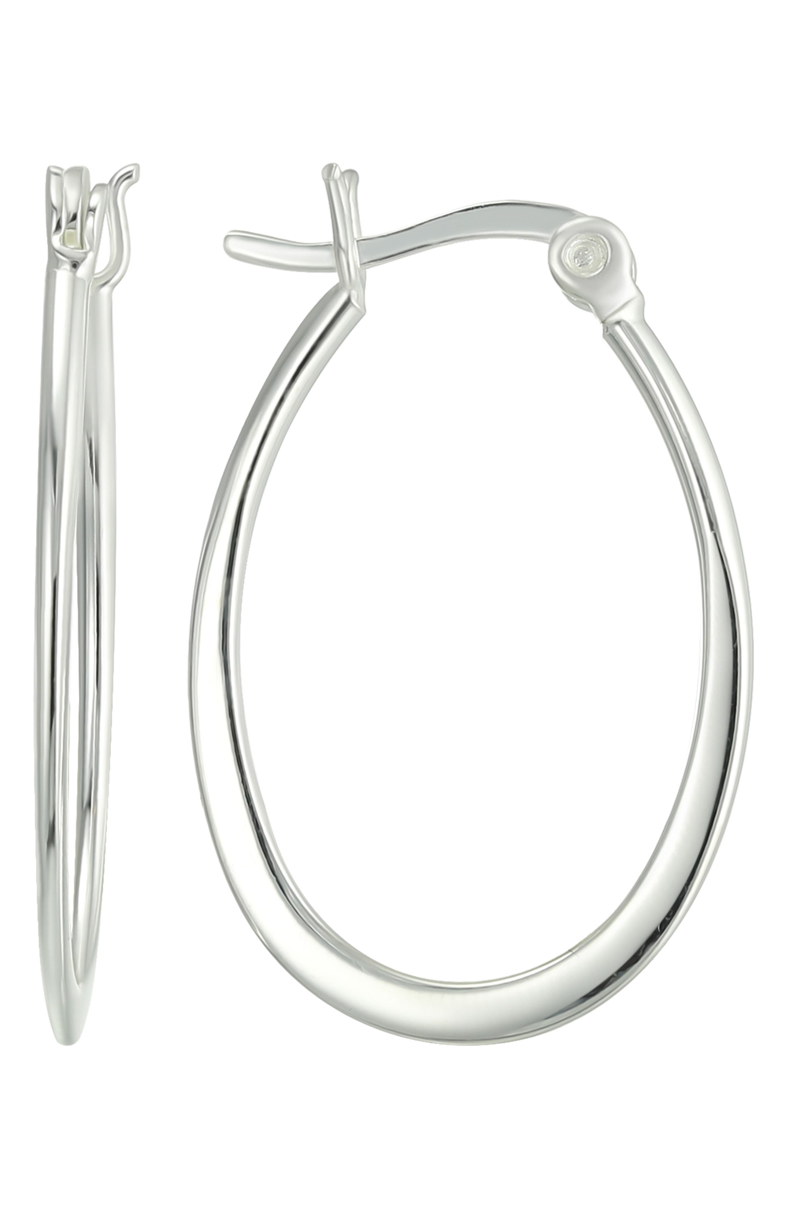 CANDELA JEWELRY Oval Hoop Earrings