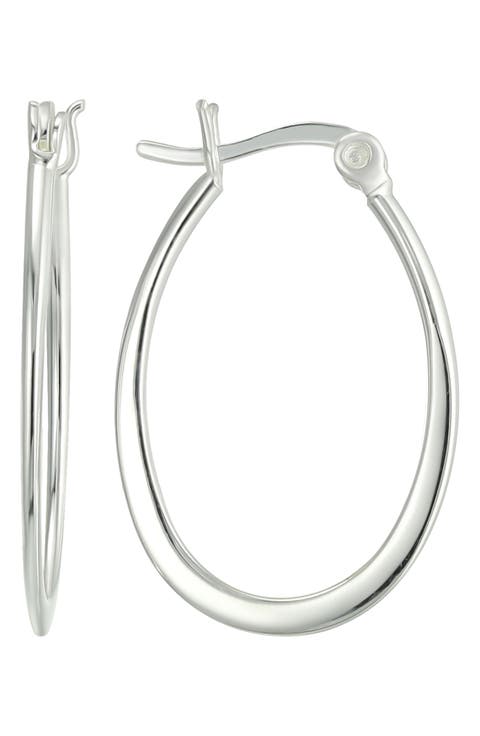 Oval Hoop Earrings