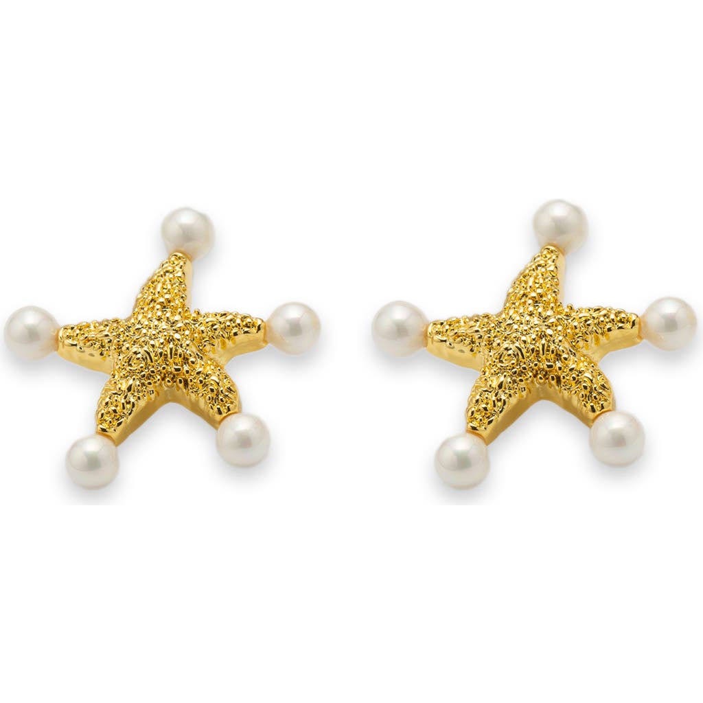 Classicharms Lila Starfish Stud Earrings In Gold
