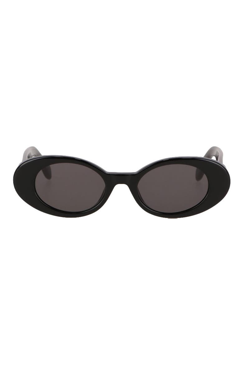 Gilroy Oval Sunglasses, Main, color, BLACK DARK GREY