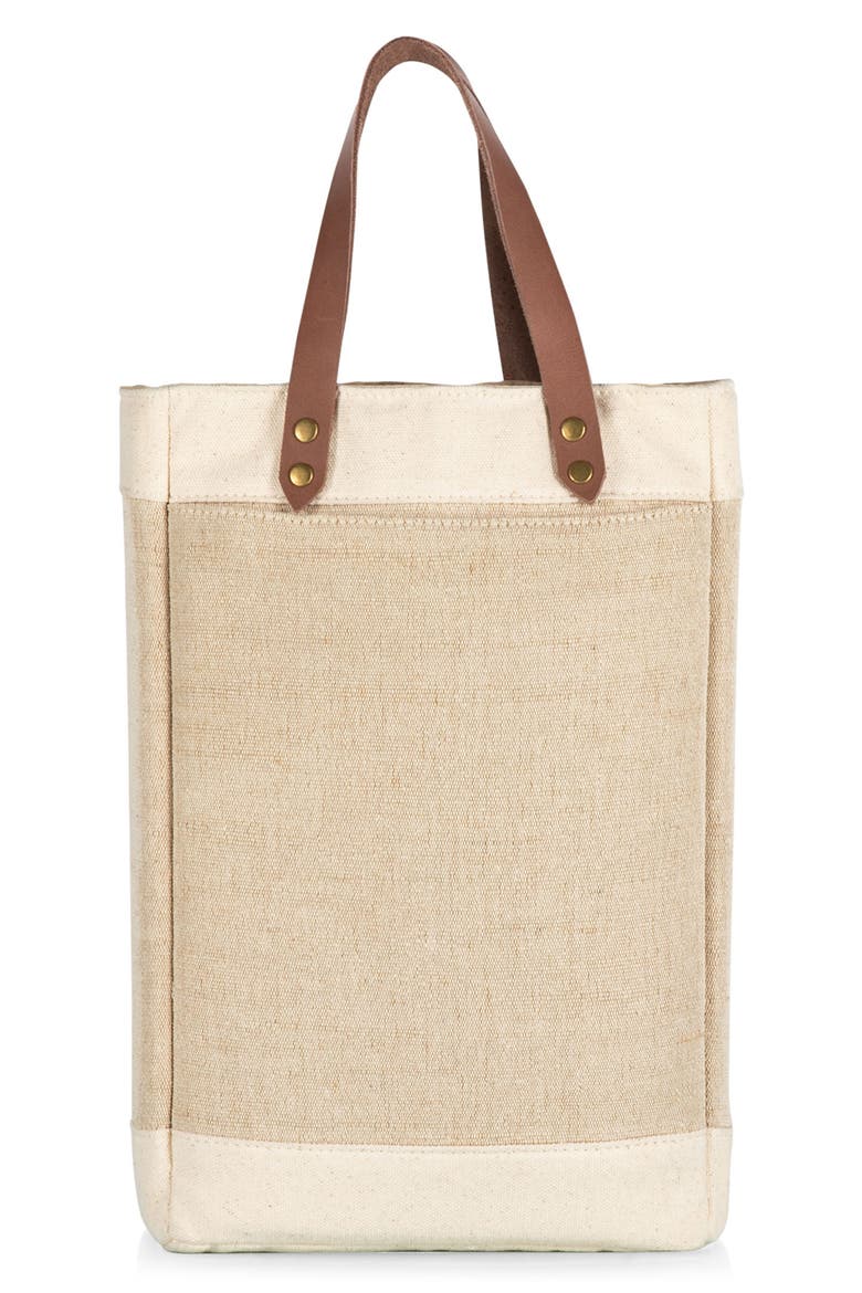 Pinot 2 Bottle Wine Bag, Main, color, BEIGE