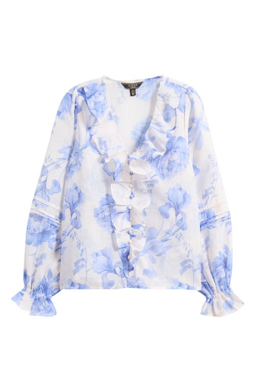 Lipsy Floral Print Ruffle Top
