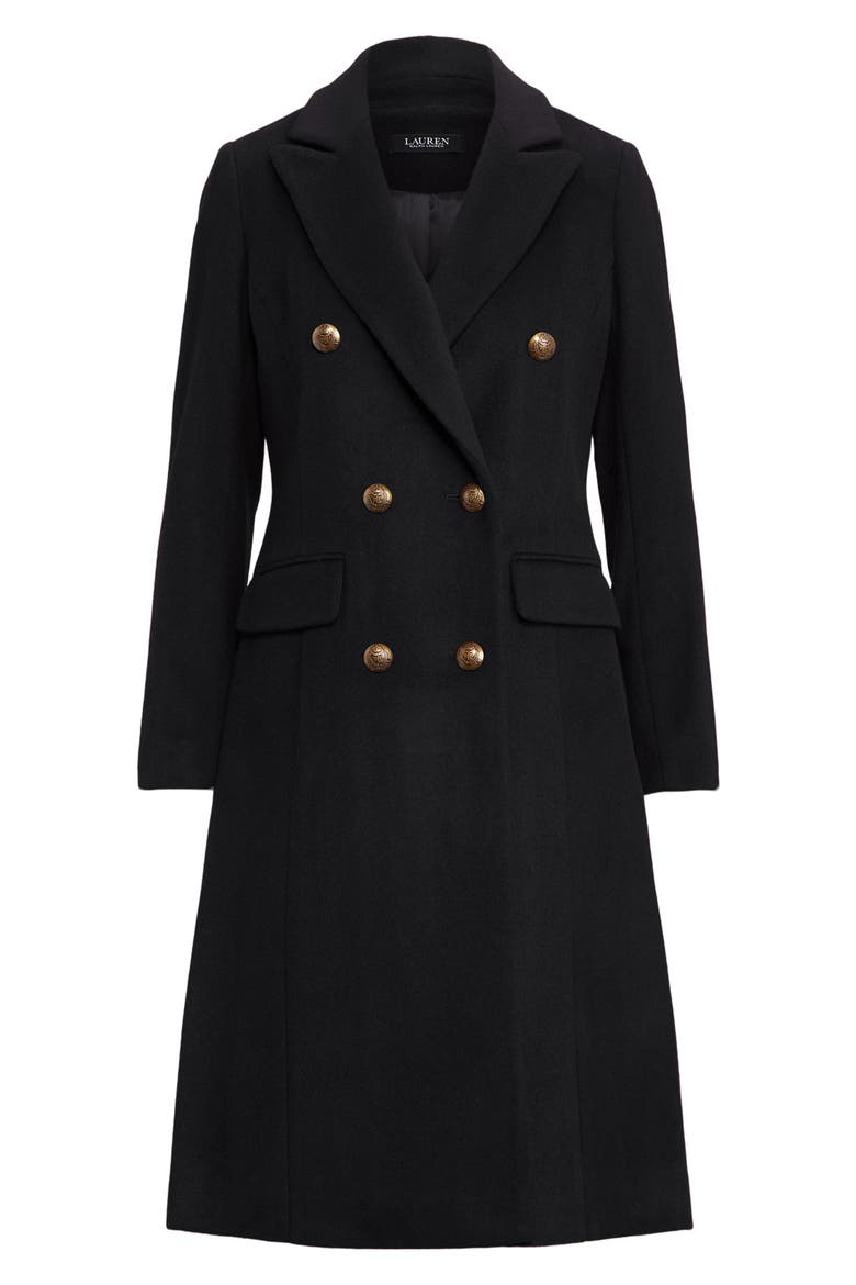 Military Wool Blend Trench Coat, Alternate, color, REGAL NAVY