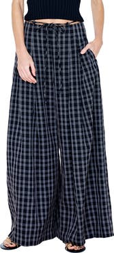 CIEBON Tessa Plaid Wide Leg Pants