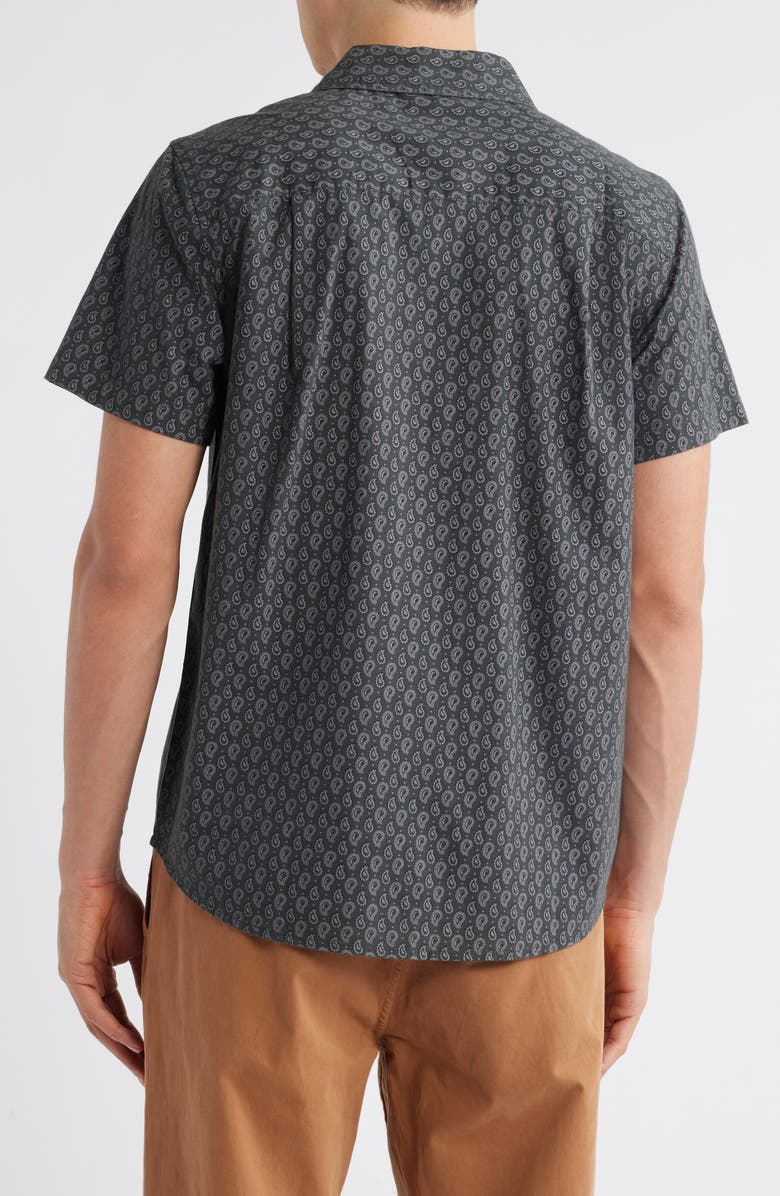 Brixton Charter Short Sleeve Stretch Cotton Blend Button-Up Shirt, Alternate, color, 